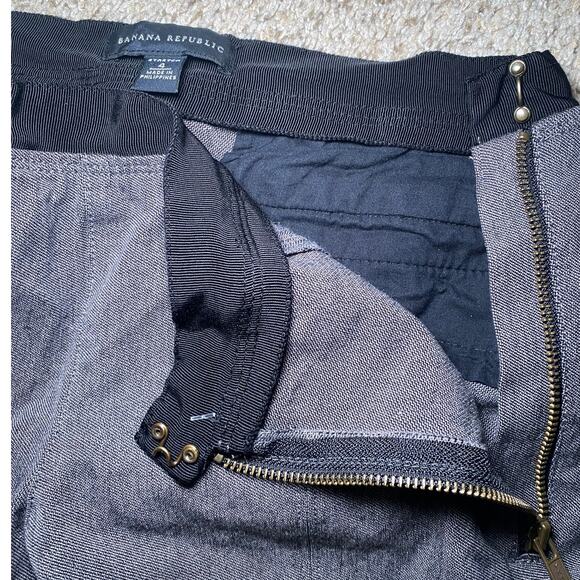 Banana Republic - Gray High Stretch Cropped Skinny Pants - Size 4 - Picture 5 of 12